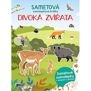 JIRI MODELS Sametová samolepková knížka/ Divoká zvířata