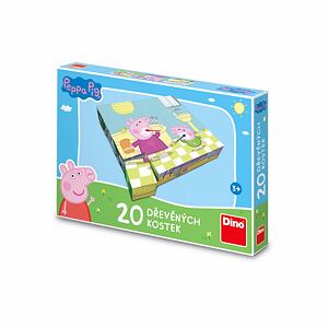 Dino Peppa Pig: Veselý den - Dřevěné licenční kostky