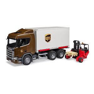 Bruder Nákladní auto SCANIA - přepravník UPS, vozík