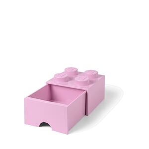 LEGO úložný box 4 s šuplíkem - světle růžová