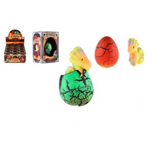 Teddies Vejce líhnoucí a rostoucí drak plast 5,5x4,5cm 2 barvy v krabičce 8x11cm 12 ks v boxu
