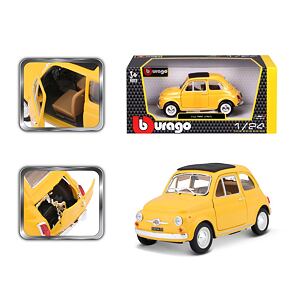 Bburago 1:24 Fiat 500 F 1965 Yellow