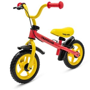 Dětské balanční kolo s brzdou Baby Mix Traveller červené