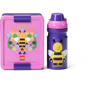 LEGO Bee svačinový set (láhev a box) - fialová