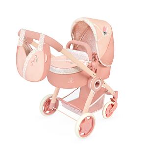 DeCuevas 80574 Skládací kočárek pro panenky 3 v 1 s taškou Tulipe 2025 - 70 cm