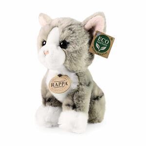 Rappa Plyšová kočka šedá 18 cm ECO-FRIENDLY