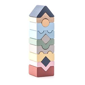 CUBIKA Pastel 16099 Věž XI - dřevěná skládačka 12 dílů