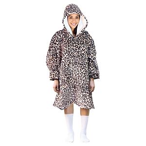 Cozy Noxxiez CH371 Leopard potisk - hřejivá televizní mikinová deka s kapucí pro teenagery a dospělé