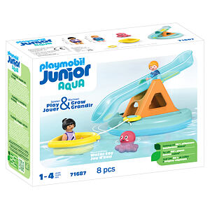 Playmobil Junior Aqua: Koupací ostrov se skluzavkou