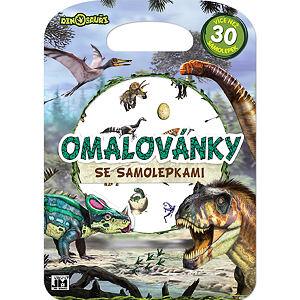 JIRI MODELS Omalovánky se samolepkami/ Dino