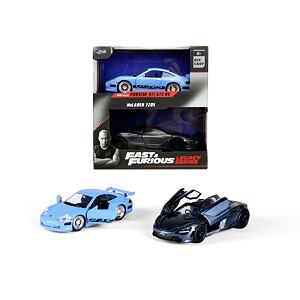 Jada Rychle a zběsile Twin Pack Brianovo Porsche 996 GT3 RS a Shaw´s McLaren, 1:32 Wave 1/2