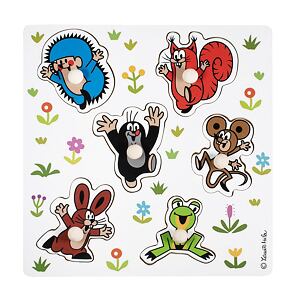 Detoa Dřevěné vkládací puzzle Krtek