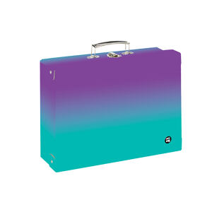 Oxybag Kufřík lamino hranatý A4 OXY Ombre Purple- blue