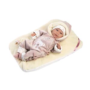 Llorens 74106 NEW BORN - realistická panenka miminko se zvuky a měkkým látkovým tělem - 42 cm