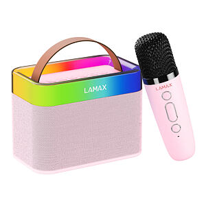 LAMAX KaraokeKid1 Reproduktor a mikrofon růžový