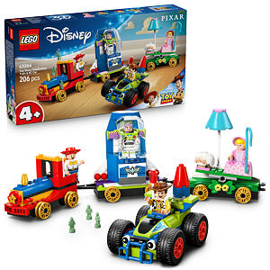 LEGO® │ Disney 43264 Slavnostní vláček a Autíčko z Příběhu hraček
