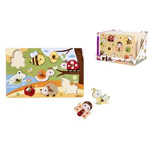 Eichhorn Dřevěné puzzle 9 dílků, 2 druhy