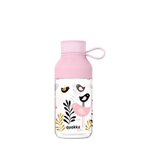 Quokka Plastová láhev Ice Kids s poutkem Birds 430 ml