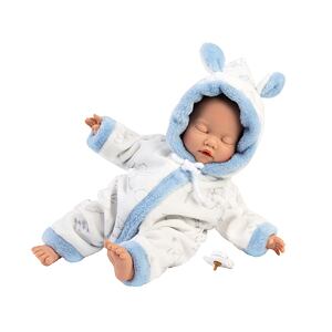 Llorens 63311 LITTLE BABY spící realistická panenka miminko s měkkým látkovým tělem 32 cm