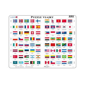 Dino Vlajky EDU Puzzle 80 dílků