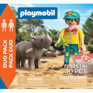 Playmobil DuoPack Ošetřovatel s nosorožcem