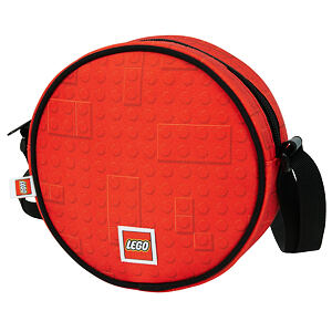 LEGO Brick Dots Red - kulatá crossbody taška