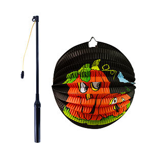 Rappa Lampión Halloween dýně 25 cm se svítící hůlkou 50 cm