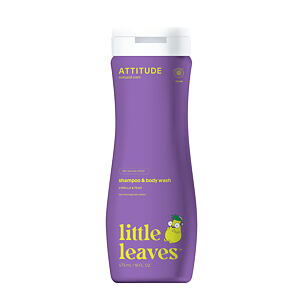 ATTITUDE Dětské tělové mýdlo a šampon 2v1 Little leaves s vůní vanilky a hrušky 473 ml