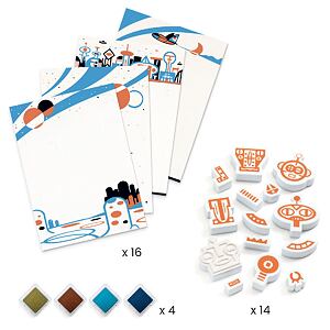 DJECO Set razítek Roboti