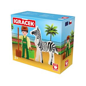 Igráček Ošetřovatel - figurka se zebrou a příslušenstvím