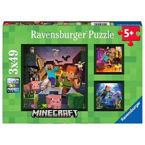 Ravensburger Minecraft Biomes Puzzle 3x49 dílků