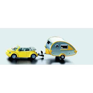 SIKU Blister VW Beetle s karavanem