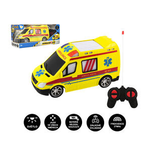Teddies Auto RC ambulance plast 20cm na dálkové ovládání