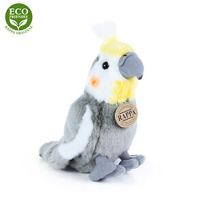 Rappa Plyšový papoušek Korela chocholatá, 20cm ECO-FRIENDLY