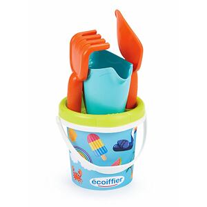 Ecoiffier Kyblíček Holidays s konvičkou a příslušenstvím, 12 cm