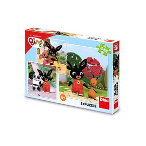 Dino Bing si hraje Puzzle 3x55 dílků