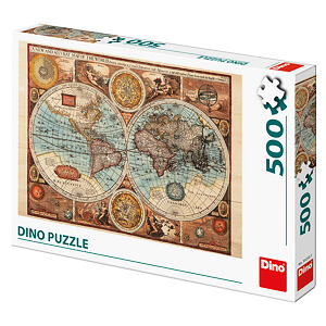 Dino Mapa světa z roku 1626 Puzzle 500 dílků