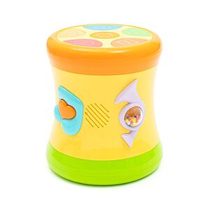 Baby Mix Oboustranný dynamický bubínek žlutý