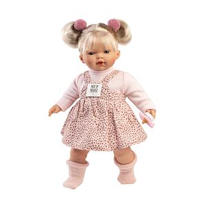 Llorens 33158 ROBERTA - realistická panenka se zvuky a měkkým látkovým tělem 33 cm