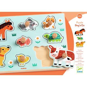 DJECO Dřevěné puzzle Dog’n’Co