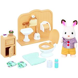 Sylvanian Families Nábytek "chocolate" králíků - bratr a toaleta s příslušenstvím