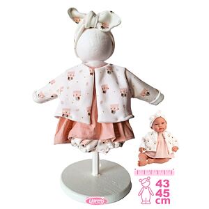 Llorens M844-004 Obleček pro panenku miminko NEW BORN velikosti 43-45 cm