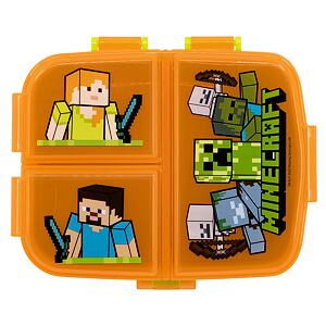 STOR Minecraft XL svačinový box s přihrádkami