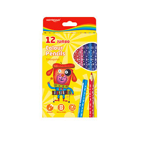 KEYROAD Pastelky Jumbo trojhranné 12ks
