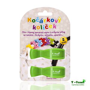T-TOMI Kočárkový kolíček, green / zelený