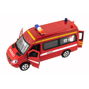 Teddies Auto hasiči kov/plast 15 cm