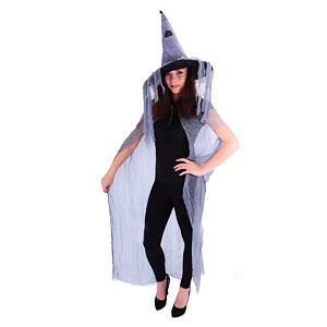 Rappa Čarodějnický plášť s kloboukem pro dospělé/Halloween