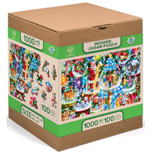 Wooden City Dřevěné puzzle XL,1010 dílků, Sněhové koule