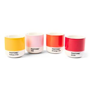 PANTONE Macchiato hrnek set 4ks - Yellow, Red, Orange, Light Pink