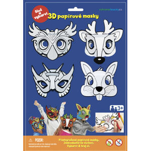 3D Papírové masky 4ks
